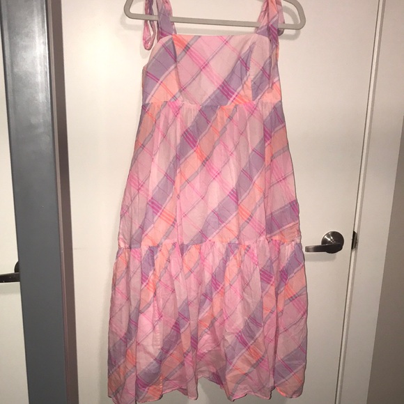 Lilly Pulitzer Pink and Purple Plaid Midi Dress - Picture 1 of 1